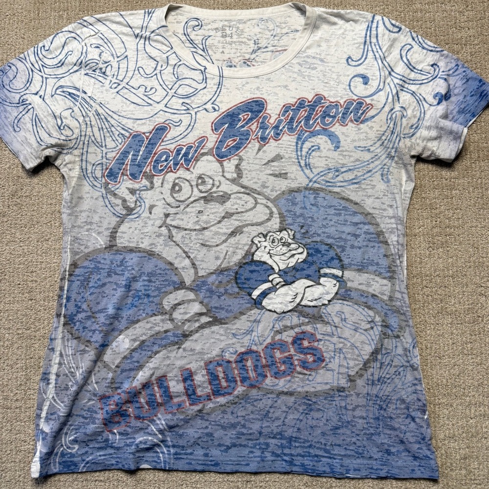 Club 94 Bulldogs Graphic Tee College T-Shirt Short Sleeve Top XL‎